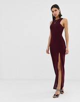 Thumbnail for your product : AX Paris square neck maxi dress with side split