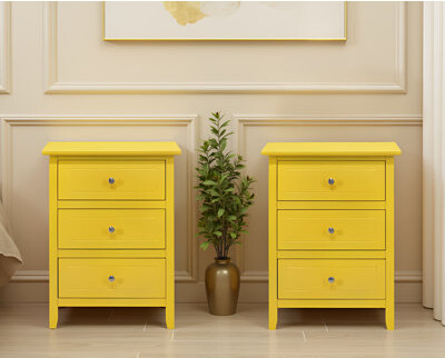 Red Barrel Studio Lublin 3 Drawers Nightstand Set Of 2