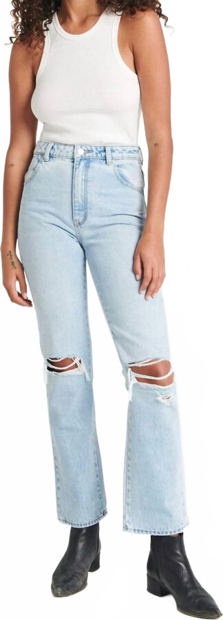 ROLLA'S Women's Original High Rise Straight Leg Jeans In Sunbleach Worn
