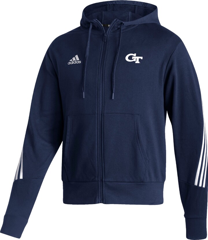 adidas Men's Georgia Tech Yellow Jackets Navy Fashion Full Zip Hoodie, Small, Blue