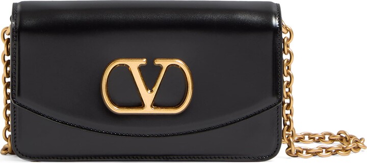 Valentino Garavani Small Leather Vain Clutch Bag