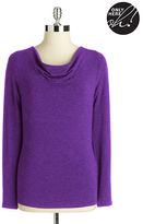 Thumbnail for your product : Lord & Taylor Petite Long-Sleeved Cowlneck Shirt