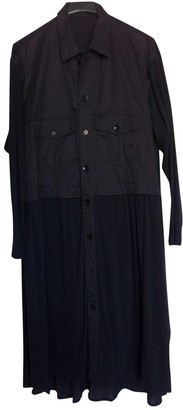 Yohji Yamamoto Black Cotton Dress for Women