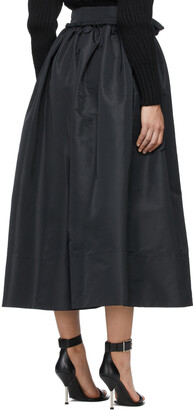 Alexander McQueen Black Exploded Ribbon Tie Culotte Trousers