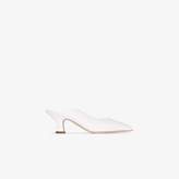 Thumbnail for your product : Burberry white Acate 60 leather backless mules