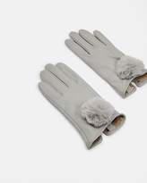 Thumbnail for your product : Ted Baker Pom Pom Detail Leather Gloves