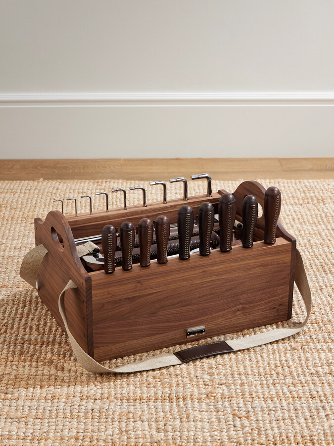 Stainless Steel and Leather Tool Set