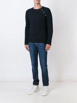 Thumbnail for your product : Pierre Balmain button detail ribbed sweater