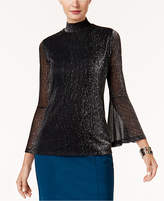 Thumbnail for your product : Alfani Metallic Bell-Sleeve Top, Created for Macy's