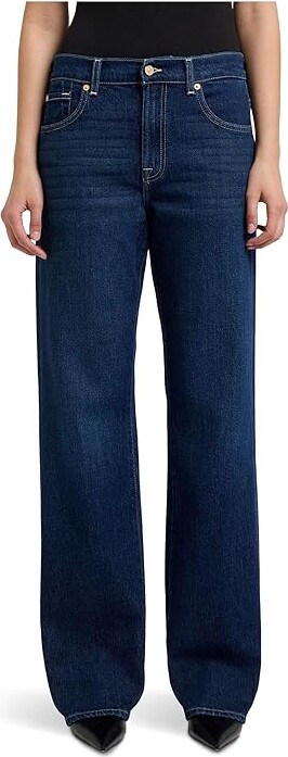 7 For All Mankind Tess Trousers Women's Jeans Oceandrift : 29 34, Denim/Lyocell