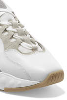 Thumbnail for your product : Acne Studios Manhattan Leather, Suede And Mesh Sneakers - White
