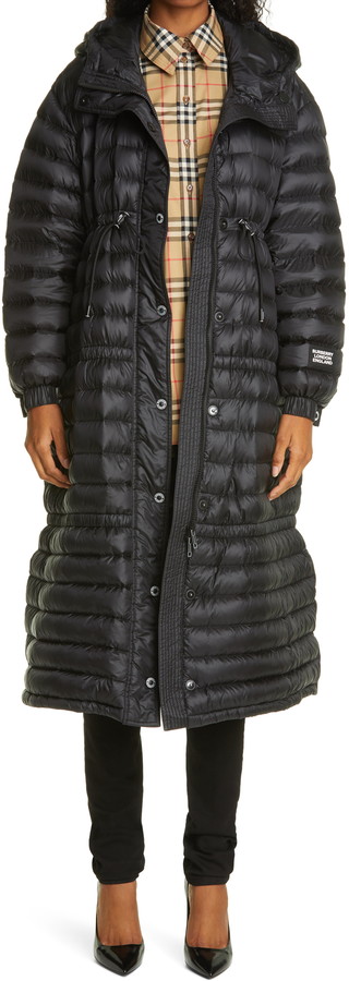 Burberry Tenby Hooded Long Down Puffer Jacket - ShopStyle