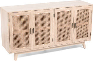 TJMAXX 57X16X30 Wooden 4 Door Cabinet