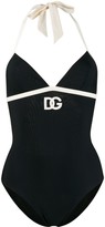 Thumbnail for your product : Dolce & Gabbana embroidered logo swimsuit