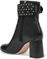 Thumbnail for your product : Red(V) Flower Puzzle Buckled Studded Leather Ankle Boots