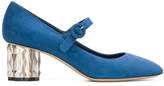 Thumbnail for your product : Ferragamo block-heel mary jane pumps