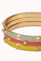 Thumbnail for your product : Forever 21 Spiked Lacquer Bangle Set