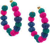Carolina Herrera raffia beads earrings