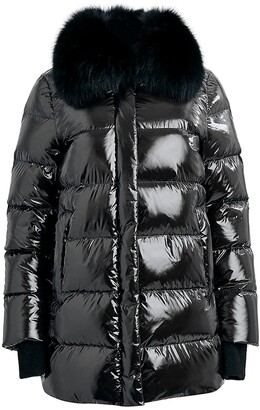 Dawn Levy Vanessa Fox Fur Puffer Coat