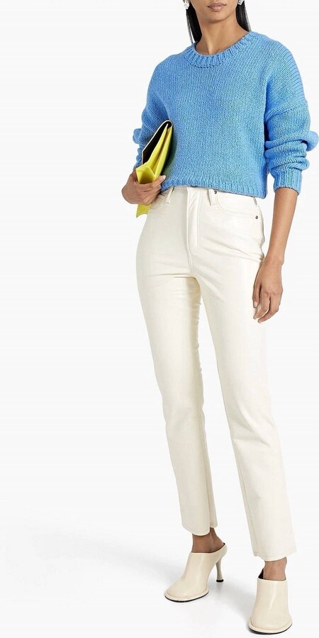 Frame Le High-Rise Straight-Leg Jean In Ecru