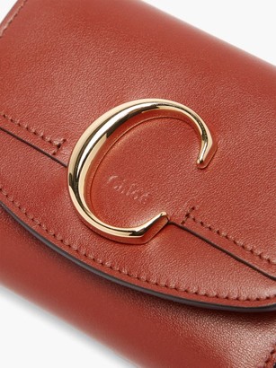 Chloé C Small Leather Wallet - Tan