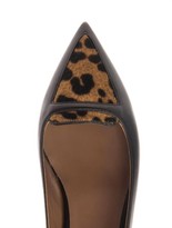 Thumbnail for your product : Tabitha Simmons Alexa leather and calf-hair flats