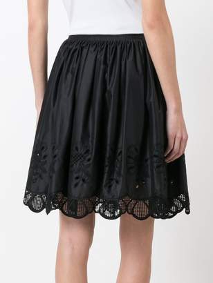 Moncler floral scalloped skirt