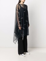 Thumbnail for your product : Barbara Bologna Embroidered Sheer Draped Top