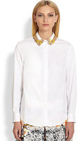 Thumbnail for your product : Piazza Sempione Paillette Collar Shirt
