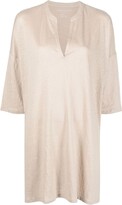Thumbnail for your product : Majestic 3/4 Sleeve Linen Blend Tunic Dress