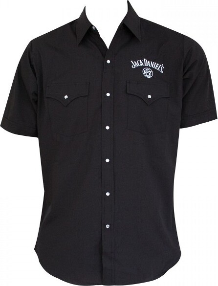 Jack Daniels MensJackDanielsBlackButtonDownShirt-2XLarge