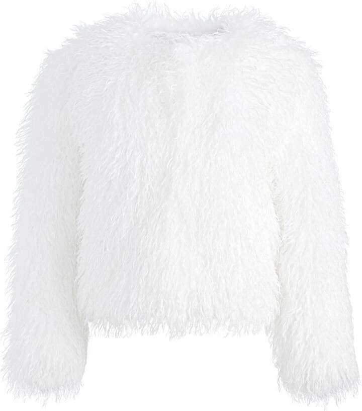Alice + Olivia Jerrie collarless fauxfur coat ShopStyle