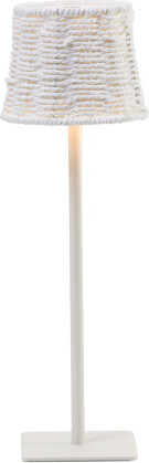 TJMAXX 14X4.5 Wicker Shade Rechargeable Tabletop Lamp