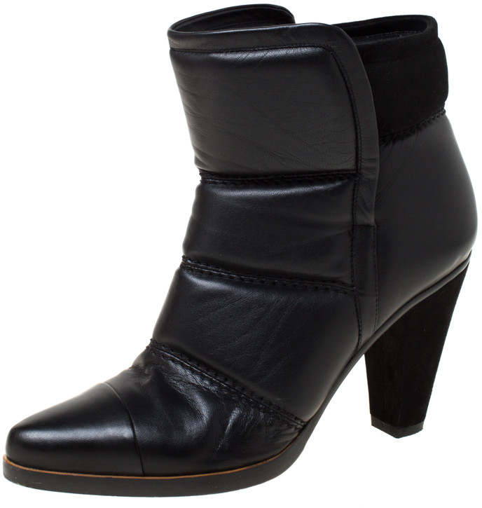 black soft leather boots