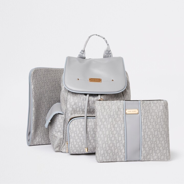 river island grey purse