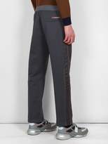 Thumbnail for your product : Prada Contrast Panel Jersey Track Pants - Mens - Dark Grey