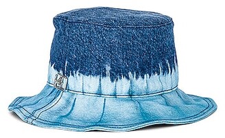 Alberta Ferretti Cotton Bucket Hat in Blue