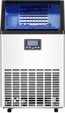 Hokku Designs Commercial Ice Maker Freestanding Cabinet Machine 100lbs/24H 45 Ice Cubes