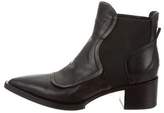 Thumbnail for your product : No.21 Leather Pointed-Toe Ankle Boots