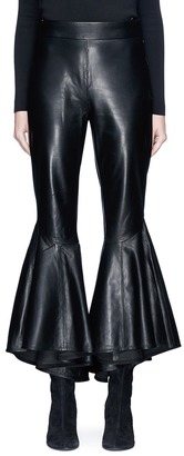 Ellery 'Sinuous' cropped full flare leather pants