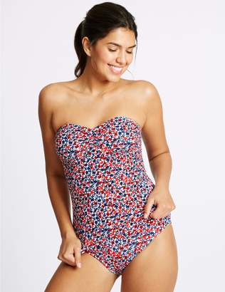 Marks and Spencer Secret Slimming Ditsy Floral Bandeau Tankini Top