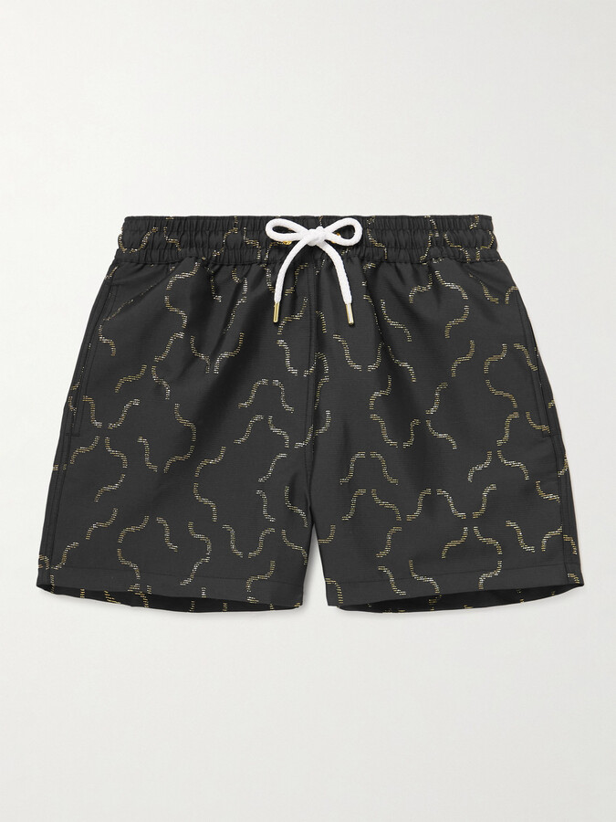FRESCOBOL CARIOCA Straight-Leg Short-Length Printed Swim Shorts