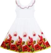 Thumbnail for your product : Sunny Fashion HQ91 Girls Dress Sunflower Garden Turn-Down Collar Sleeveless