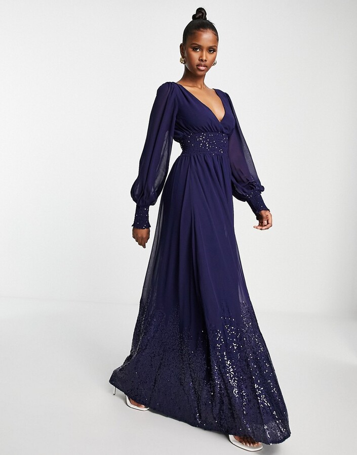 Long Sleeve Maxi Evening Dresses | Shop ...