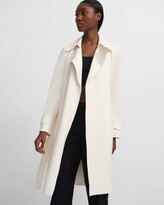 Crepe Trench Coat | Shop the world's largest collection of fashion 