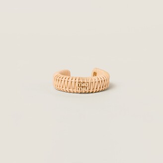 Miu Miu Woven fabric bracelet - ShopStyle