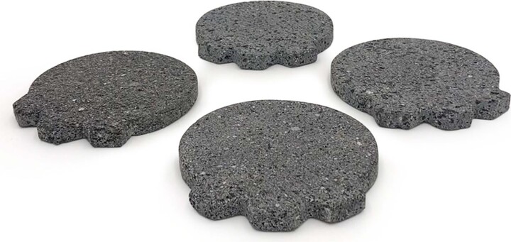 And Jacob Grey Tauro Coaster Set - Lava Stone