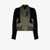 Thumbnail for your product : Sacai Knitted Panel Bomber Jacket