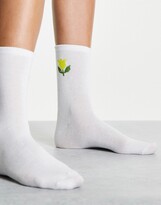 Thumbnail for your product : Gipsy flower crew socks in white