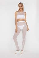 Thumbnail for your product : Nasty Gal Womens Wishing on a Star Studded Sheer Crop Top and Maxi Skirt Set - White - 12